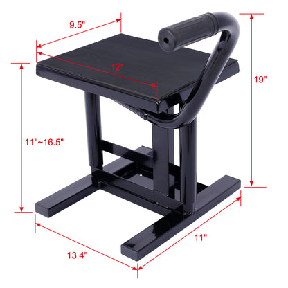 Motorcycle Dirt Bike Stands and Lifts Jack Stand Steel Lift 11"-16.5" Adjustable Height 330 LBS Load Capacity Heavy Duty Steel B