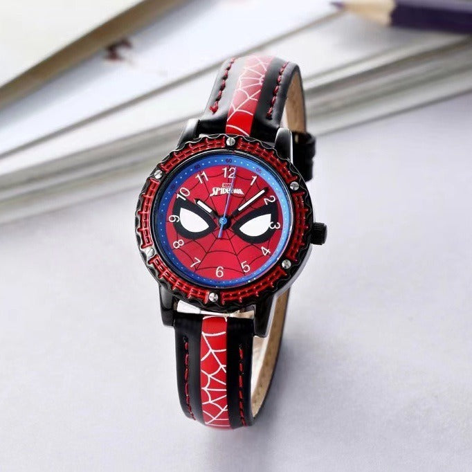 Creative high quality Marvel Spiderman cartoon boy student anime watch