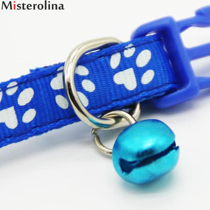 Safety Nylon Dog Puppy Cat Collar Lovely Lovely Adjustable Pet Collar Cats Collars With Bell Pet Dog