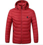 Mens Winter Heated USB Hooded Work Jacket Coats Adjustable Temperature Control Safety Clothing