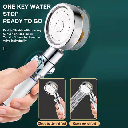 Xiao Man Waist Supercharged Sprinkler Head Dual Turbo Pressurized Propeller Fan Shower Head Shower Head