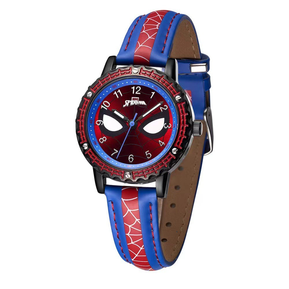 Creative high quality Marvel Spiderman cartoon boy student anime watch