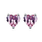 Colored gemstone inlaid with zircon color retaining Mosonite earrings