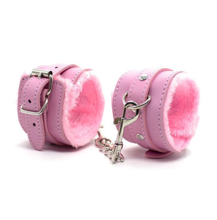 Tied Hand Cuffs bound female sex toys