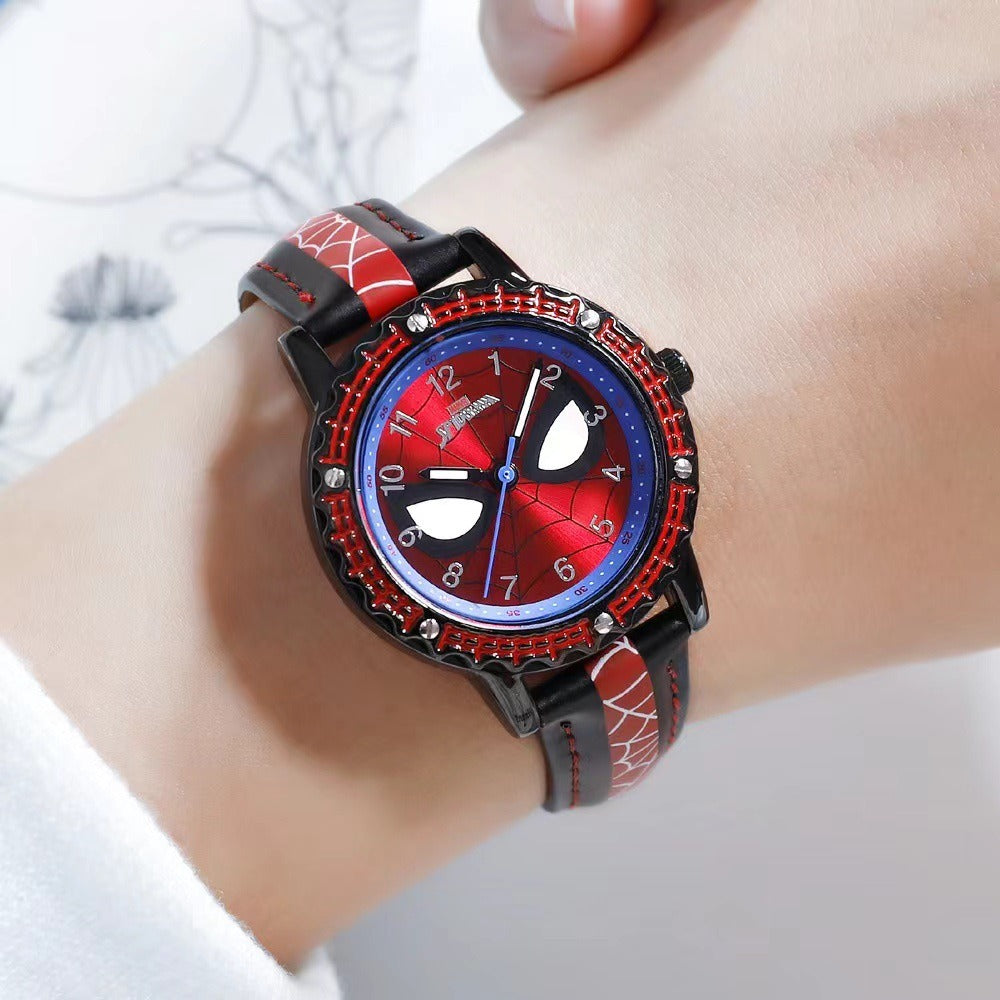 Creative high quality Marvel Spiderman cartoon boy student anime watch