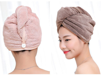 Hair cap, women's absorbent headscarf, long and short hair shower cap, quick drying towel, cute hair wiping, dry hair towel