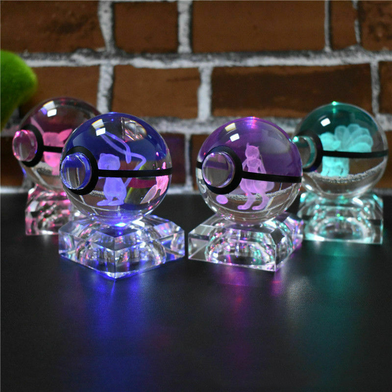 Creative Elf Ball K9 Crystal Ball Pocket Ball Monster Elf Ball Multiple Base Night Lights