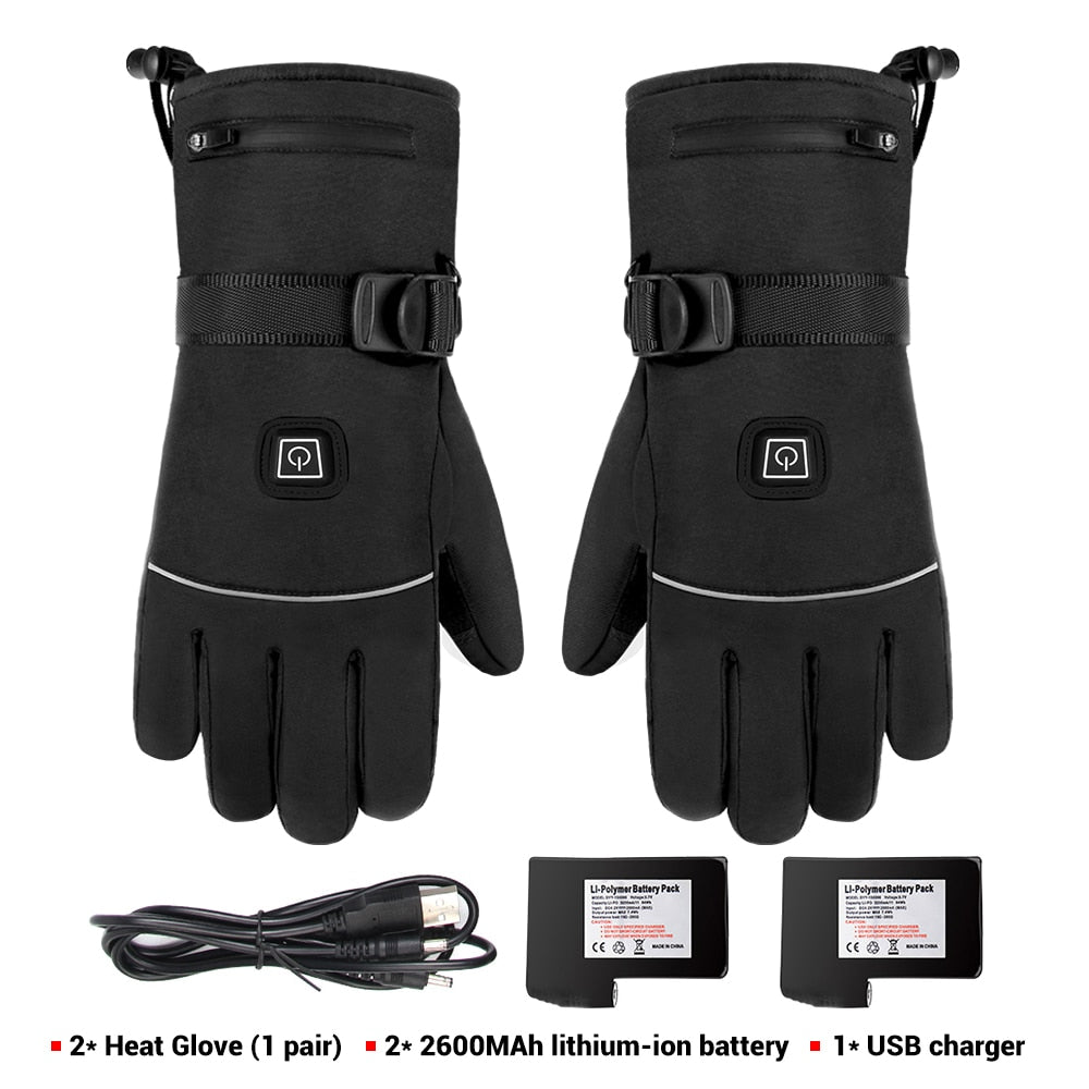 HEROBIKER Motorcycle Gloves Waterproof Heated Guantes Moto Touch Screen Battery Powered Motorbike Racing Riding Gloves Winter##