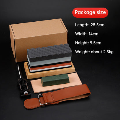 Professional Knife Sharpener Set Premium 4 Side Grit 400/1000 3000/8000 Whetstone Sharpener with Non-Slip Bamboo Base