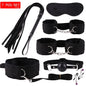 23 Pcs Bdsm Bondage Adult Slave Games Set Sex Handcuffs Whip Mouth Gag Porno Sex Butt Plug Bead Anal Plug Vibrator For Couples