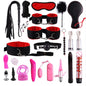 23 Pcs Bdsm Bondage Adult Slave Games Set Sex Handcuffs Whip Mouth Gag Porno Sex Butt Plug Bead Anal Plug Vibrator For Couples