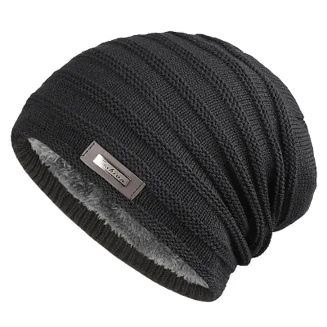 Men's Winter Fleece Lined Knitted Cap